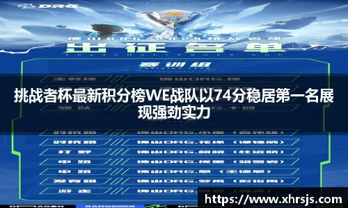 挑战者杯最新积分榜WE战队以74分稳居第一名展现强劲实力